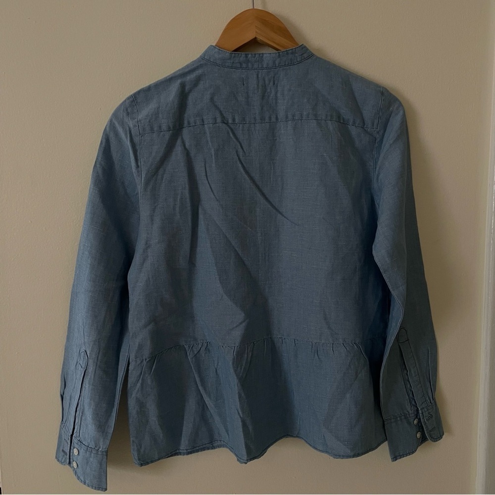 J. Crew Blue Button-Up Top - Picture 3 of 7